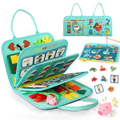 Quiet Flower Busy Board cover with soft felt for safe, tactile play.
