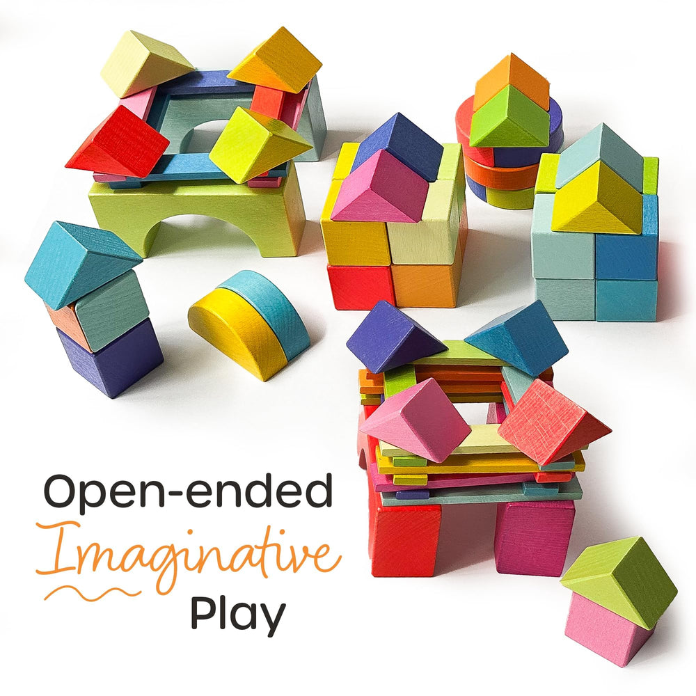 Quiggly rainbow blocks cubes for spatial reasoning and counting practice.