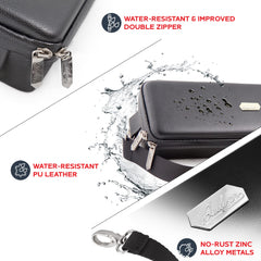 Interior of the Black Bolt case with dividers for organized card storage on the go.