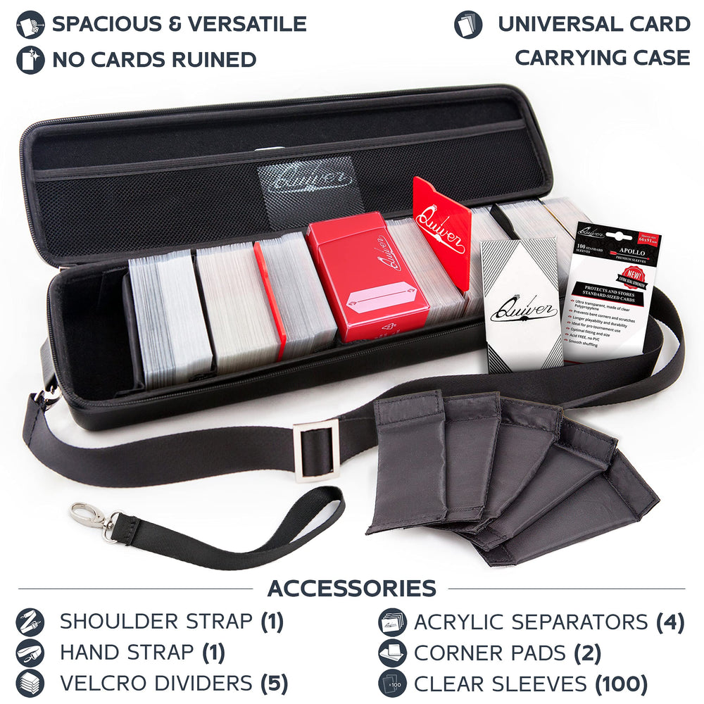 Quiver Time case opened with dividers showing organized storage
