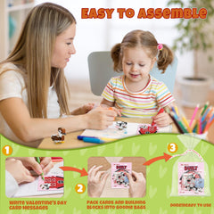 Qumic Building Blocks valentines easy-to-follow instructions support quick setup