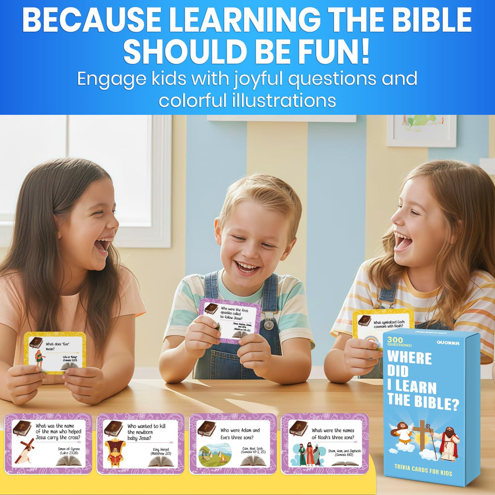 QUOKKA 300 Bible Trivia set ideal for lively family game nights.