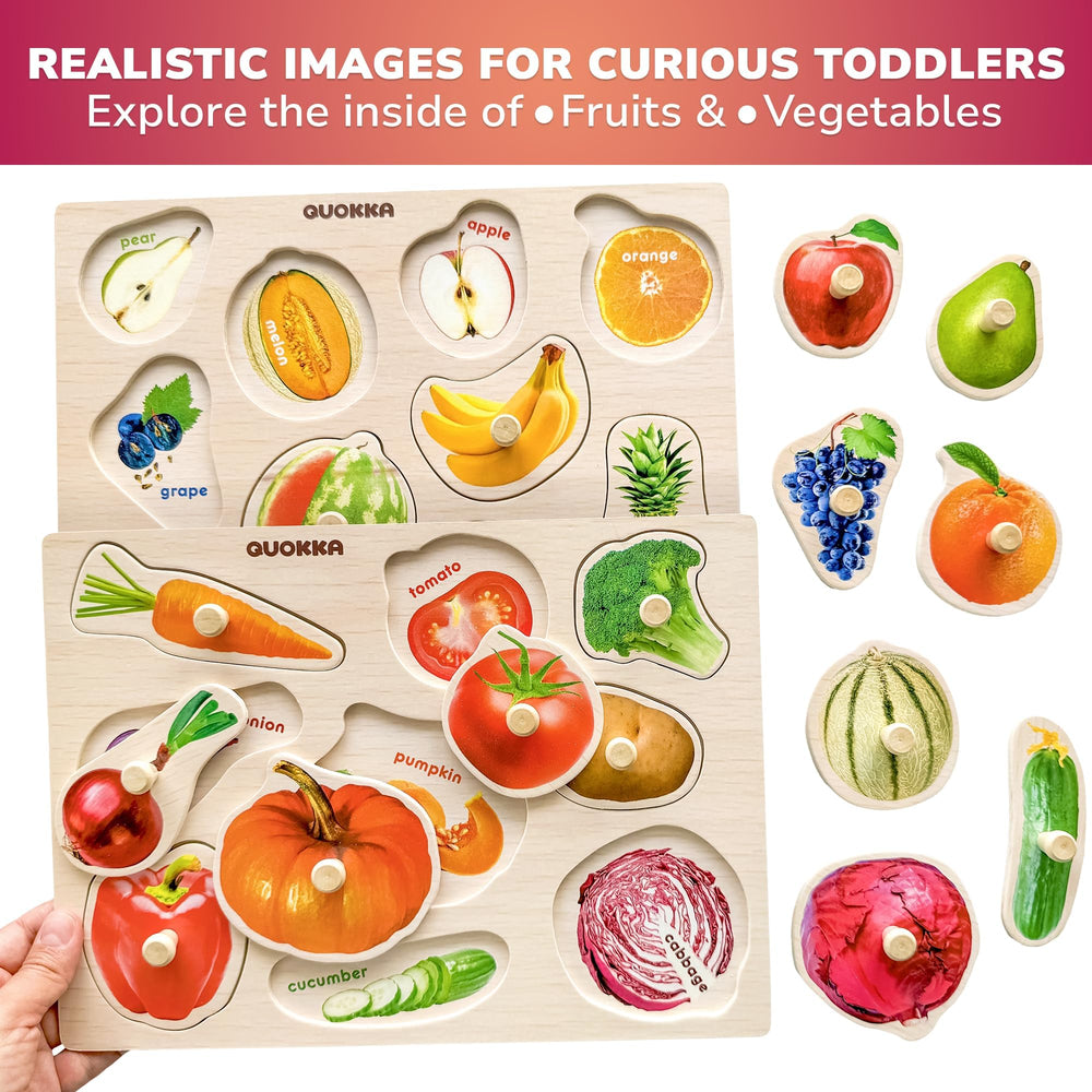QUOKKA shapes puzzle teaches recognition of basic shapes with durable wood.