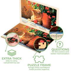 QUOKKA dementia puzzles bird-design closeup for stimulating memory and fine motor skills