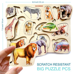 QUOKKA pegless laser-cut design shows safe, sturdy puzzles for toddlers and safer little hands