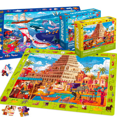 Quokka educational puzzles support cognitive development with biblical scenes.