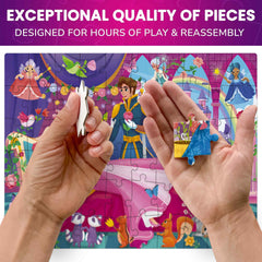 QUOKKA fairy tale puzzle mermaid lake: bright puzzle pieces promote focus and fine motor skills.