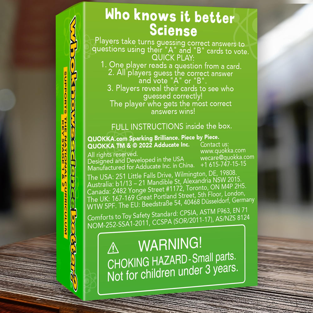 QUOKKA learning-through-play packs engaging questions to spark critical thinking.