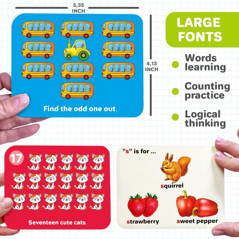 QUOKKA letters shapes colors cards aid visual recognition and vocabulary.