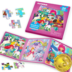 QUOKKA unicorn puzzle magnets promote focused play for kids