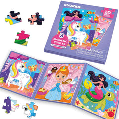 QUOKKA magnetic toddler puzzles unicorn scene for imaginative play on the go.