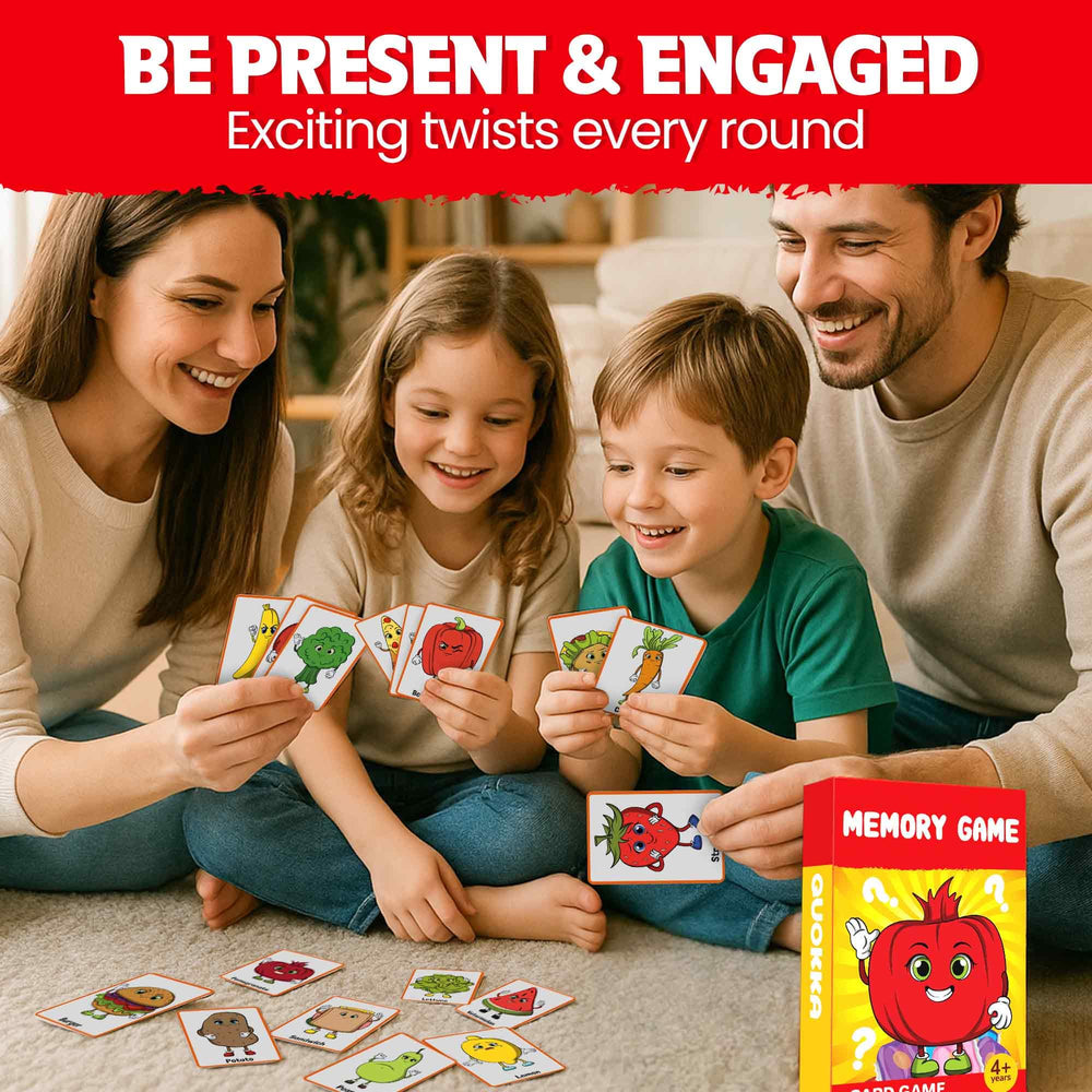 QUOKKA Memory Games, on-table play fostering turn-taking and family bonding