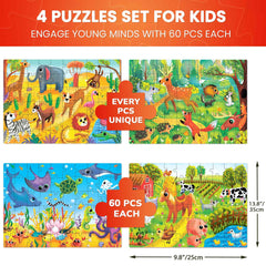 QUOKKA Puzzles interlocking pieces closeup showing sturdy construction for durable, repetitive play