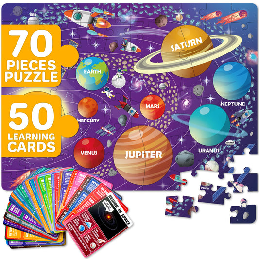 QUOKKA Solar System planet pieces brightly colored for early astronomy learning