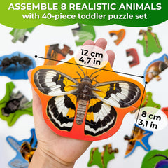 QUOKKA toddler puzzles ant β compact shapes support independent play and problem solving