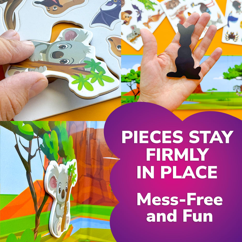 QUOKKA travel magnetic puzzle with extra-long play book for extended adventures