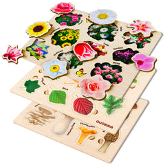 QUOKKA wooden puzzles bright printing: vivid images resist wear and tear
