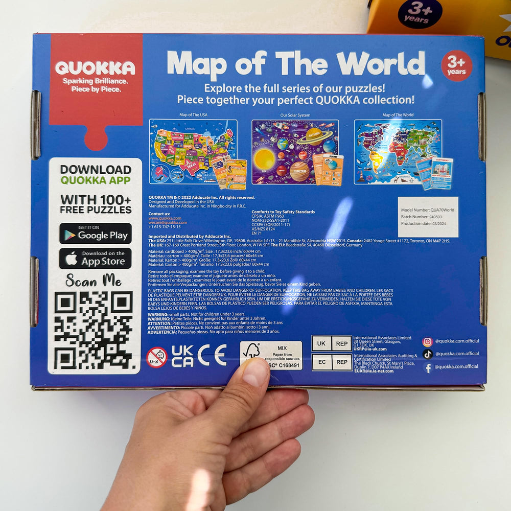 QUOKKA World Map Cards provide 400+ world facts at a glance.
