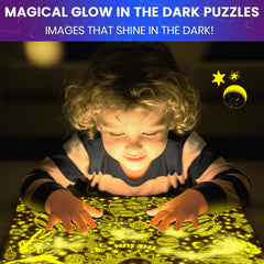 QUOKKA World map 100-piece glow puzzle enables nocturnal geography exploration