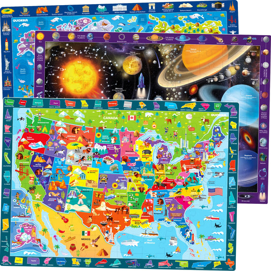 QUOKKA world map puzzle for kids excites geography learning and hands-on exploration.