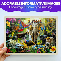 QUOKKA Yellowstone animals puzzle features iconic wildlife for learning