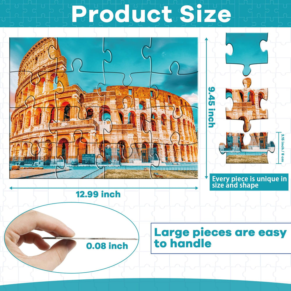 Qyeahkj large-pieces construction theme helps easy handling for seniors.