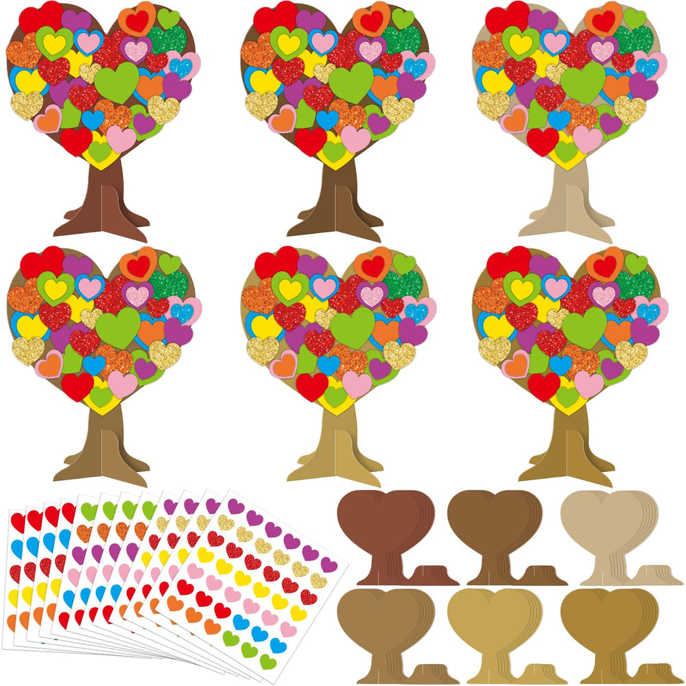 Qyeahkj valentines heart tree kit layout for classroom crafting inspiration.