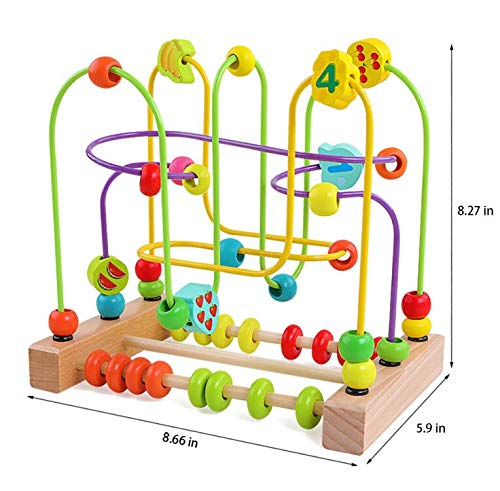 QZMTOY abacus game bead maze aids early counting through tactile beads