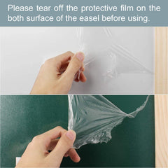 QZMTOY double-sided board and chalkboard surfaces for writing and drawing