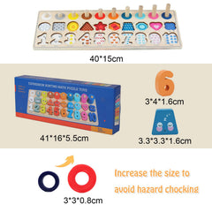 QZMTOY hand-eye coordination wooden toy encourages precise placement.