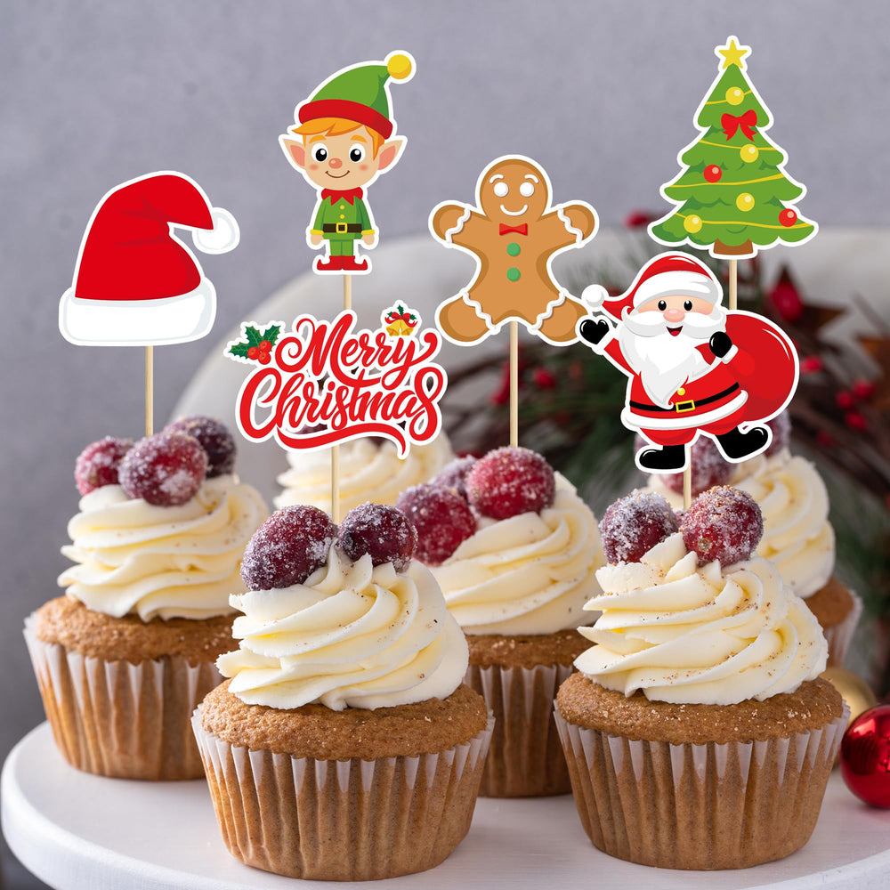 QZYL Gift Box cupcake topper offers colorful accent for festive sweets.