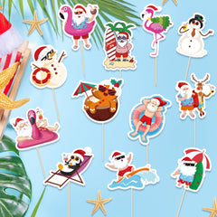 QZYL Sun hat beach topper adds sunny charm to cupcakes.