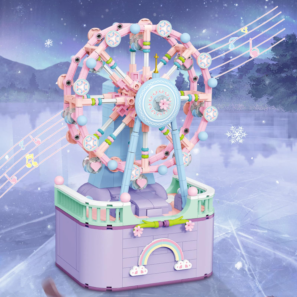 R HOME STORE Music Box Building Toys rotating mechanism highlights smooth motion for play