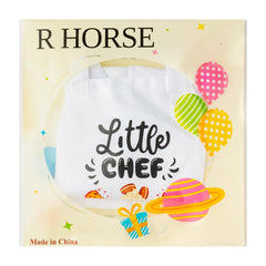 R HORSE gift-ready kid apron and hat set suitable for birthdays and holidays.