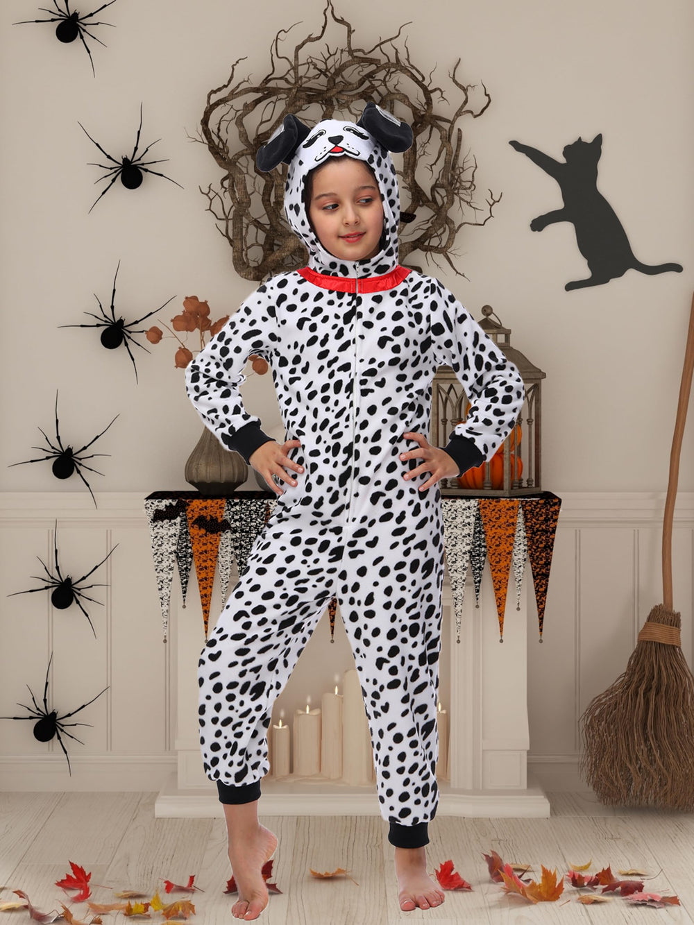 Rabtero Dalmatian Costume hood with ears adds cute character to outfits