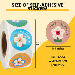 RACETOP 1-inch round floral pattern roll for planner decoration and labeling.