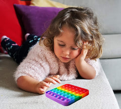 RadBizz Push Pop Rainbow Square on-the-go use during commutes and waiting