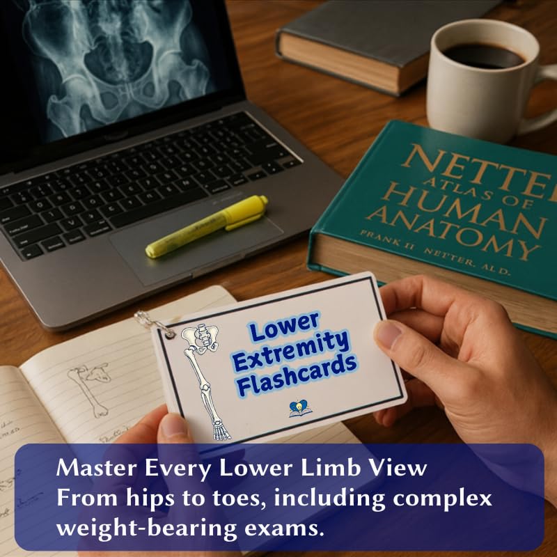 Radiology Flashcard Set pocket-size reference fits scrubs for on-the-go study.
