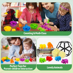 RAEQKS stacking and sorting game promotes fine motor skills during play.