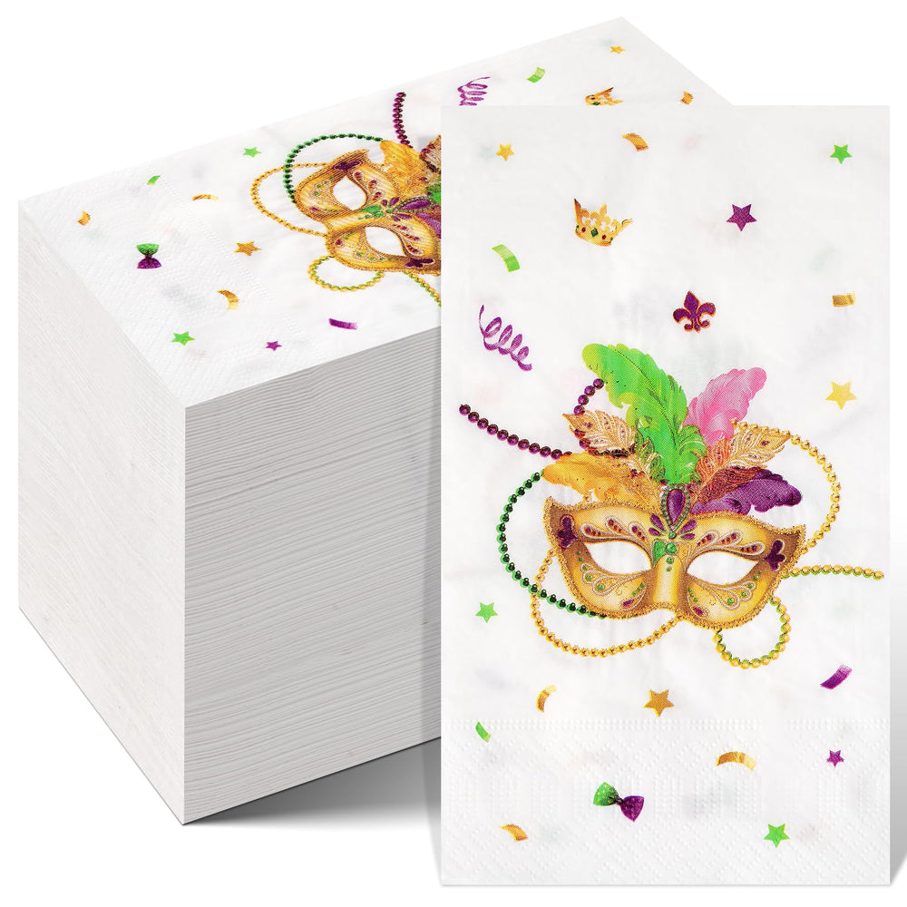 Ragnhild Mardi Gras napkins set of 100 adds festive color to parties