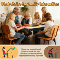 RAGOZONERY Puzzle Table aluminum-frame surface resists scratches.