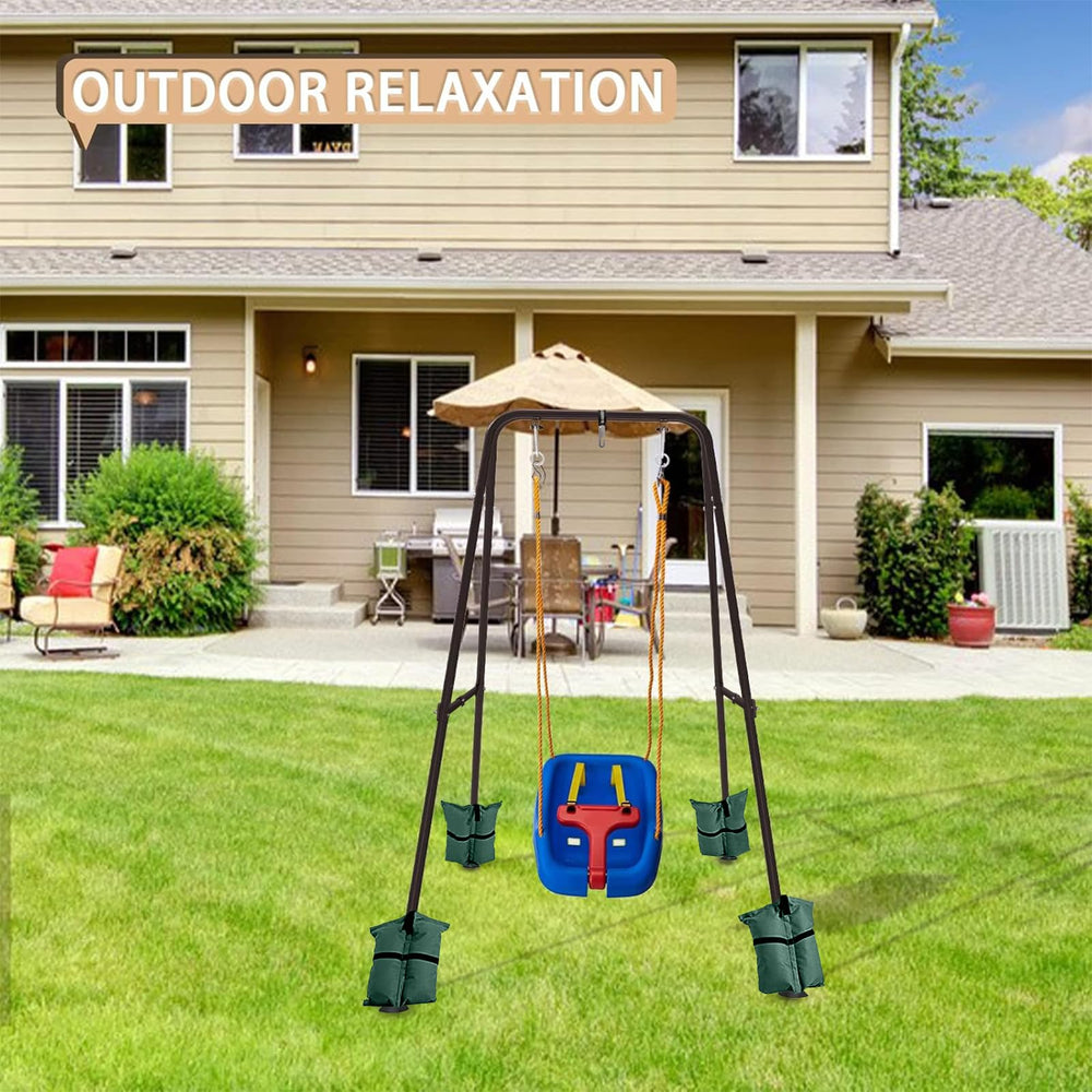 Ragozonery swing stand accommodating most swing types securely