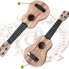 Raimy 17in ukulele strings close-up, nylon strings deliver clear tones for beginners.