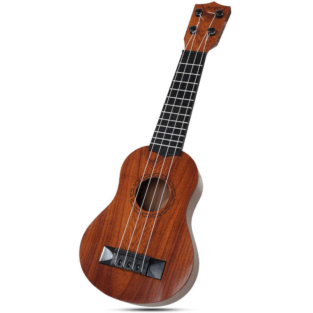Raimy 17in kids ukulele wooden-tone-body front view for beginner-friendly play.