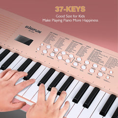 Raimy Kids Keyboard powered by AA batteries or Type-C for flexible play
