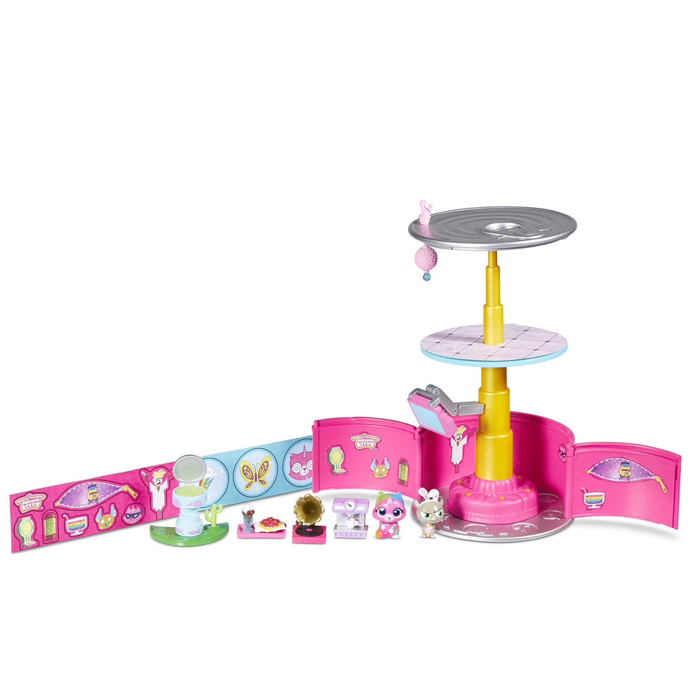 Rainbow Butterfly Unicorn Kitty 9 Lives Surprise includes six accessories to customize play
