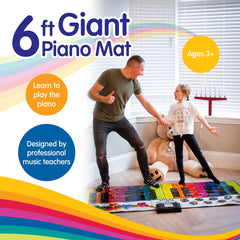Rainbow Colours interactive giant piano mat supports early development through movement and play.