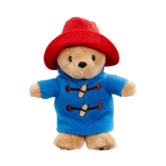 Rainbow Designs Paddington bean toy with red hat for outings and cuddles