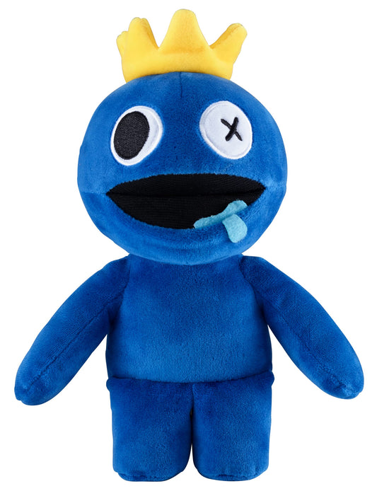 Rainbow Friends blue plush front view, perfect cuddle companion for fans.