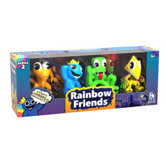 Rainbow Friends neon minifigures Series 2 pack shown from the front.